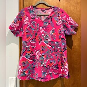 Vera Bradley Floral Scrub Top